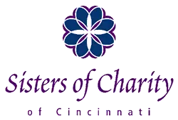 Purple and blue logo of the Sisters of Charity of Cincinnati, the presenting sponsor of the 2023 WIN Hall of Fame.