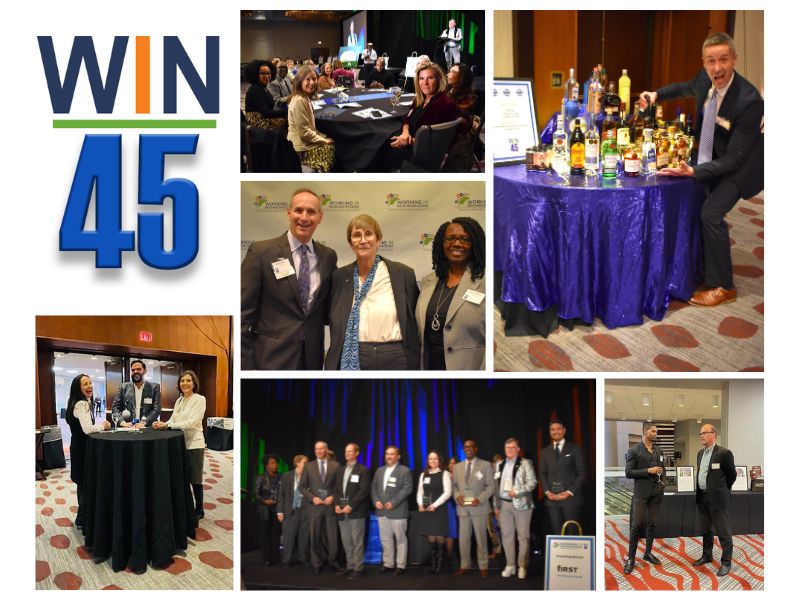 A collage of photos from WIN's 45th Anniversary Celebration.