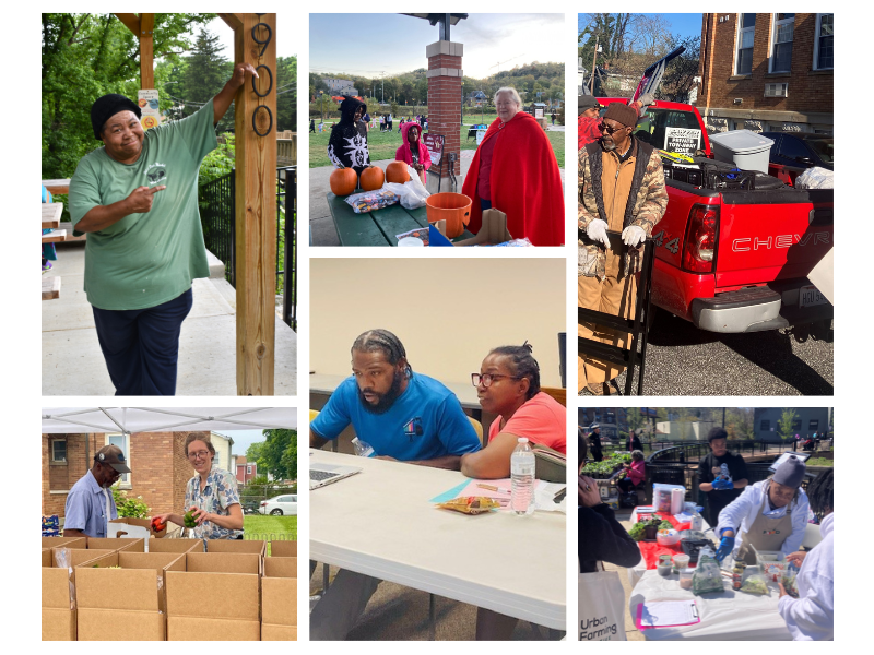 A collage of leaders at community events demonstrating grassroots leadership.