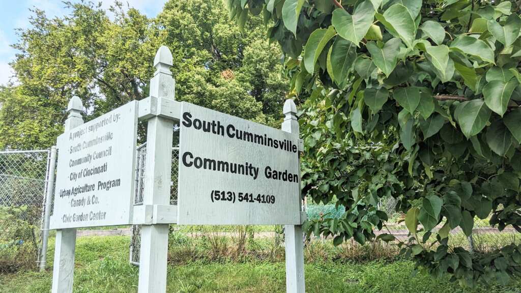 Sign at the South Cumminsville Community Garden.