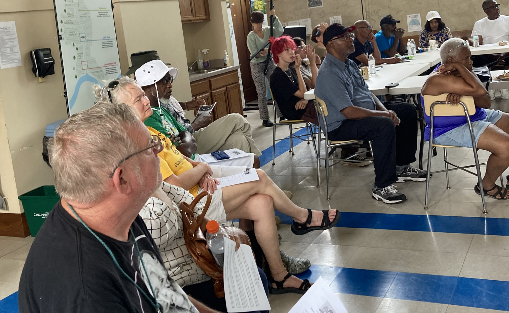 Beekman Corridor Coalition members receive an update on the Western Hills Viaduct design.